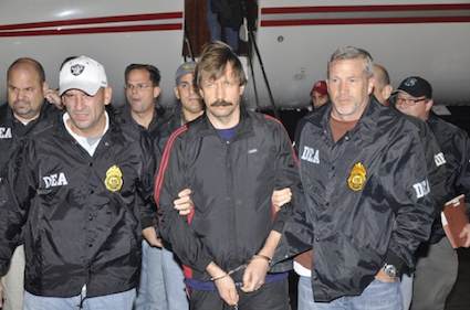 Merchant of Death Viktor Bout during his trial.