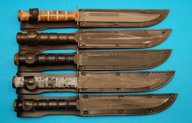 Military Surplus Utica, Pre-74 Camillus, Post 74 Camillus, MSI and Ontario Knives
