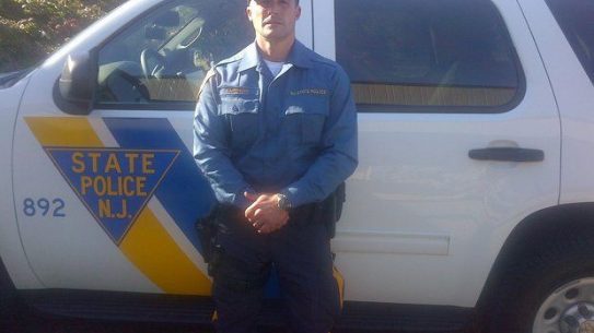 A New Jersey State Trooper monitoring a construction job and a former Marine working the job joined forces to safe the life of a man badly hurt in an accident on the New Jersey Turnpike.