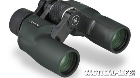 The Porro-prism or offset-barrel design, as on this Vortex Raptor 6.5x32 binocular, has an optical edge over roof-prism models.