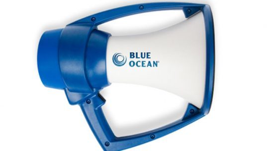 The Blue Ocean waterproof military megaphone.