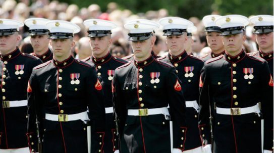 Beginning in May 2017, the male service and dress frame cap will be the universal cap for both male and female marines.