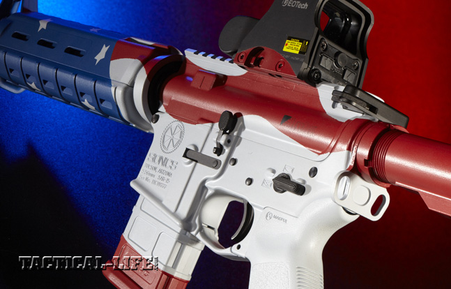 The Sionics American Dream 5.56mm is a power-packed AR rifle for those who bleed red, white and blue.