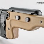 The rear section of the AM40A6’s buttstock is fully adjustable for length of pull, cheekrest height, and it also folds.