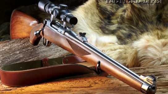Ruger’s M77 RSI (International), with its Mannlicher-style walnut stock, is one of the best-looking bolt-action rifles of all time. With just a little work and a few enhancements, it can shoot great, too. Shown equipped with a Leupold 1.5-5x20 VX-3 riflescope.