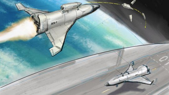 An artist's concept of the XS-1 Space Plane by DARPA