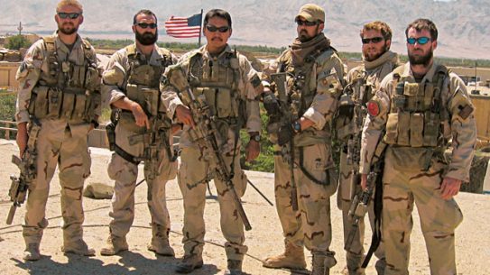 Marcus Luttrell (third from right) stands with some of the SEALs who fought bravely in Operation Red Wings.