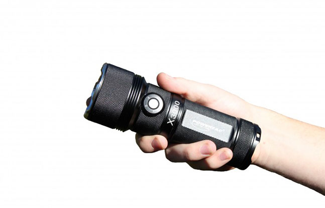 PowerTac X3000 3000 Lumen Rechargeable LED Flashlight
