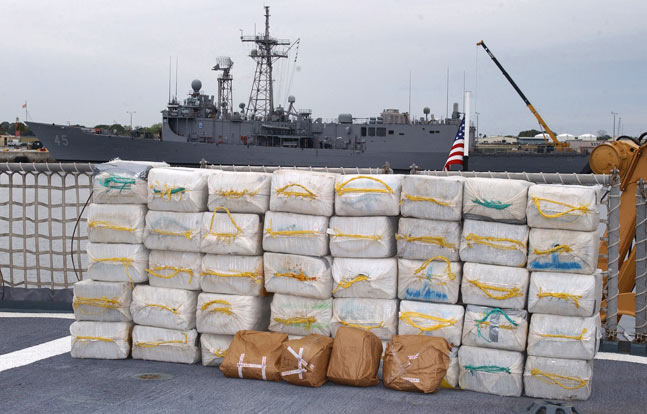 The Coast Guard wants additional ships to help make drug busts like the one seen in this picture. The U.S. Coast Guard Cutter Northland (WMEC 904), from Portsmouth, Va., seized over 2,400 pounds of cocaine and four bales of marijuana off the coast of Columbia March 10, 2007.