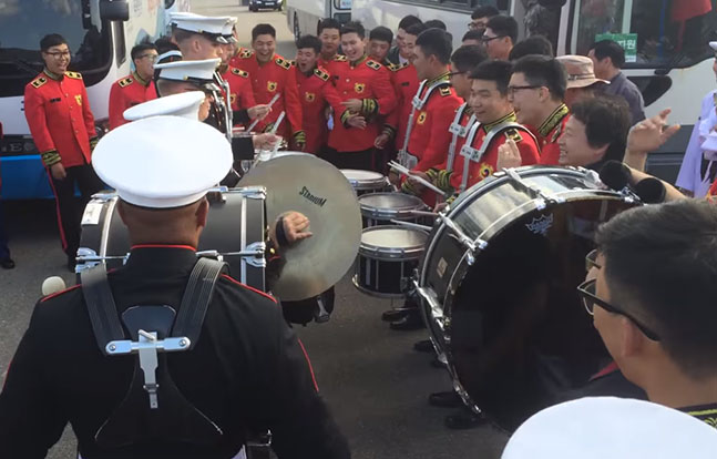 Marines Korea drum battle