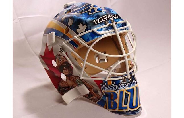St. Louis Blues mask right