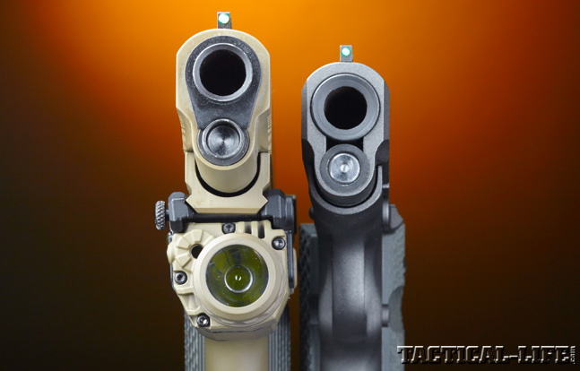 Combat Handguns top 1911 2015 TAYLOR’S TACTICAL 1911 COMPACT CARRY & 1911 FULL SIZE muzzle
