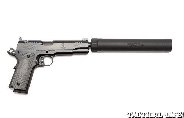 Top 18 Full-Size Guns 2014 AAC REMINGTON R1 1911 WITH Ti-RANT .45 SUPPRESSOR solo