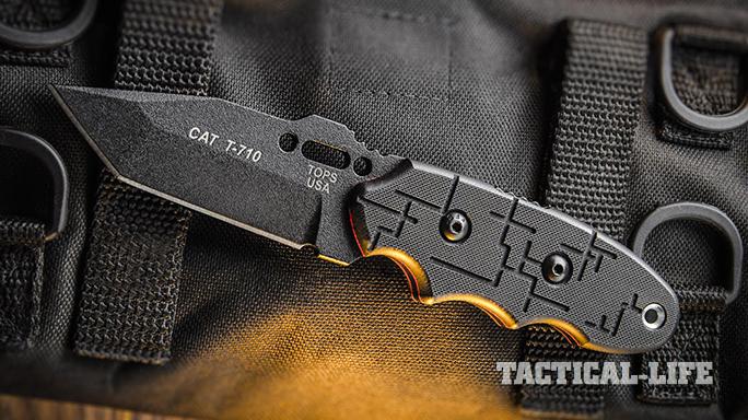TOPS Knives Cryptic Cyber Scales C.A.T. Series handle