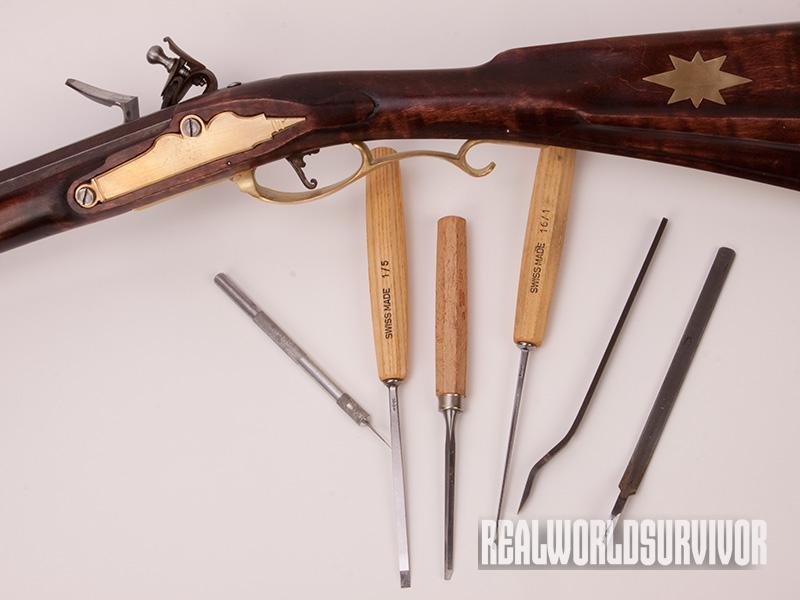 flintlock rifle kits, flintlock long rifle, tools