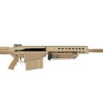 The Barrett M107A1 sniper rifle is five feet long and a weapon with a .50 round caliber.