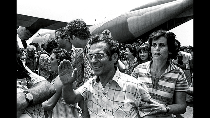Hostages in Entebbe celebrated their freedom.