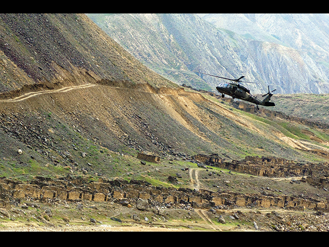 As part of the Jawbreaker Mission, a helicopter delivered a CIA team to make contact with the Afghan Northern Alliance.