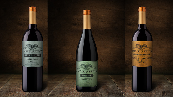 The Daylight Wine Company features an Ammunition line of wine
