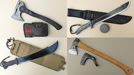 survival axes tomahawks and machetes