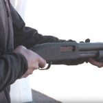 Mossberg 590 Shockwave shotgun shooting