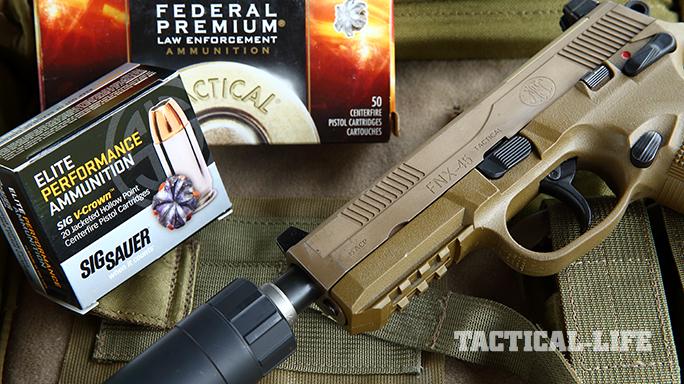 Sig P227 TACOPS and FNX-45 Tactical pistol ammo