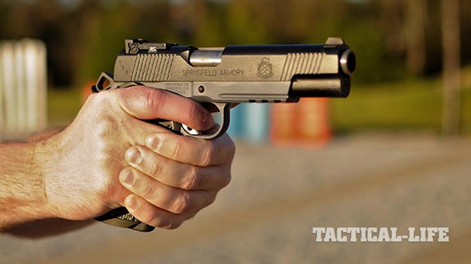 Springfield TRP Operator pistol firing