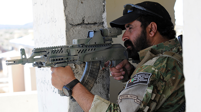 AMD-65 carbine afghan police firing