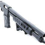 Black Aces Shockwave Magazine Fed 12-Gauge firearm with Magpul forend front angle