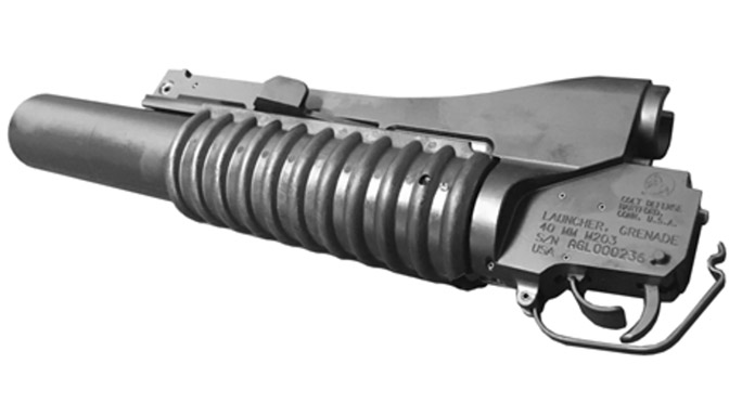 Colt M203 37mm grenade launcher 12-inch barrel.