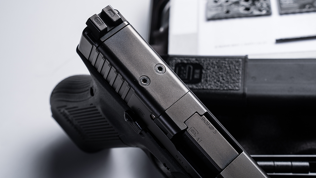 Glock 34 Gen5 MOS pistol release rear