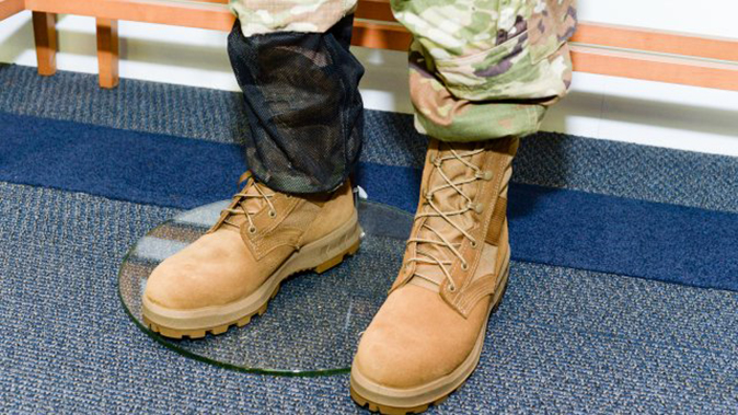 army jungle combat boot closeup