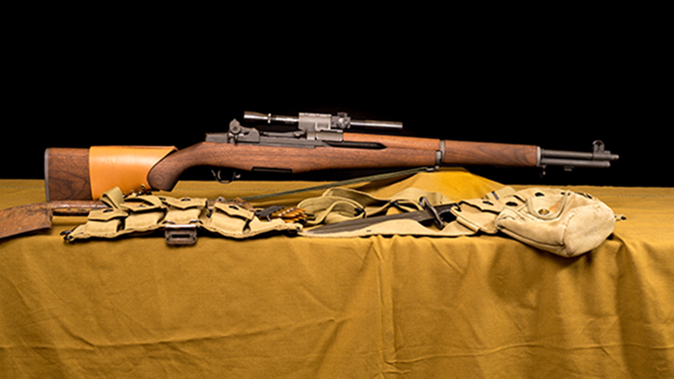 M1D Garand rifle right profile.