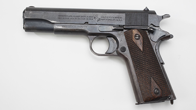 army surplus 1911 pistol left profile