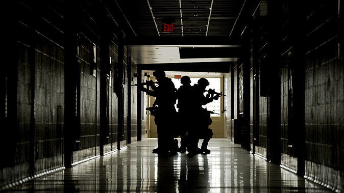 active shooter hallway school