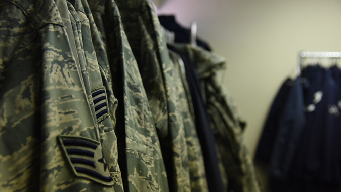 air force army combat uniform closeup