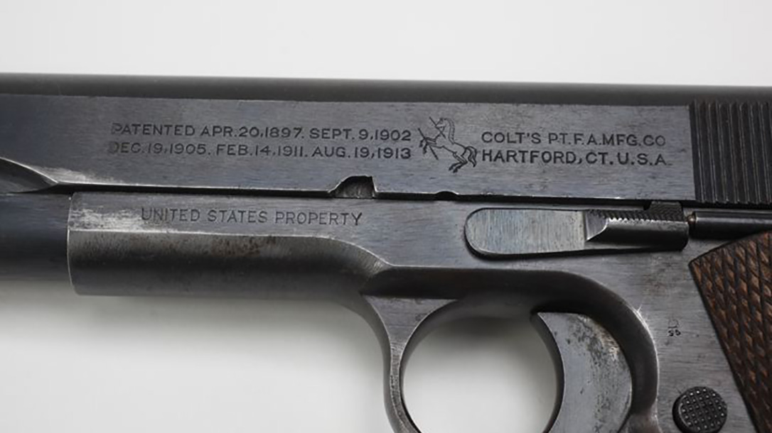 surplus 1911 pistol slide left side