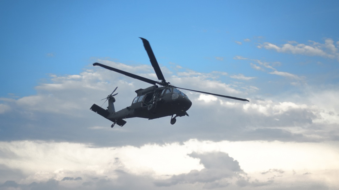 flying black hawk helicopter ammo box