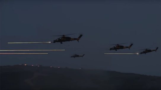 Turkish T129 ATAK helicopter, Tracer Rounds, Turkish army