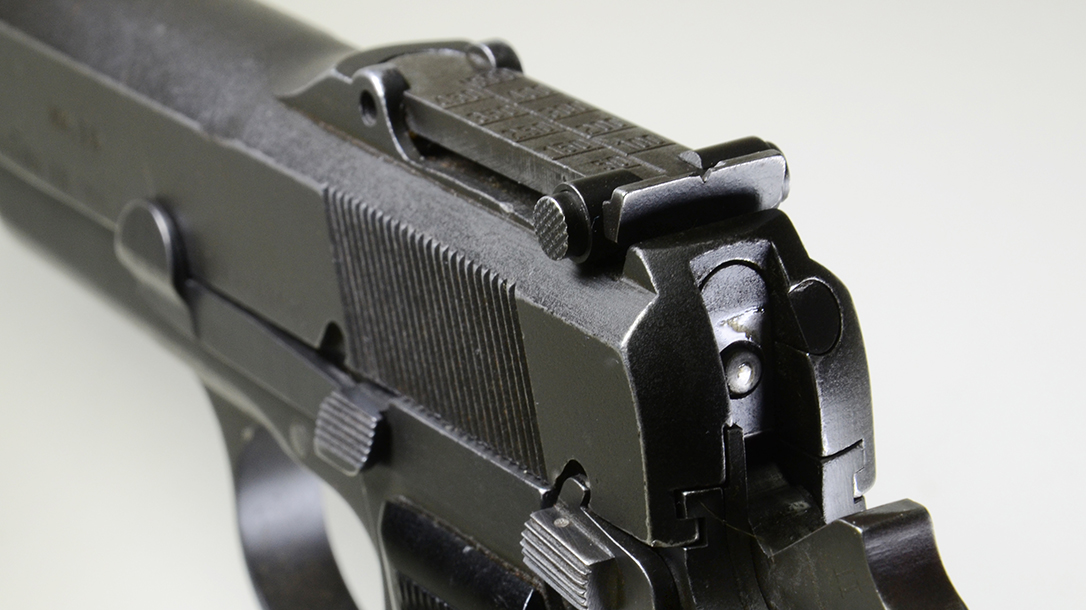 Inglis Hi-Power pistol rear sight