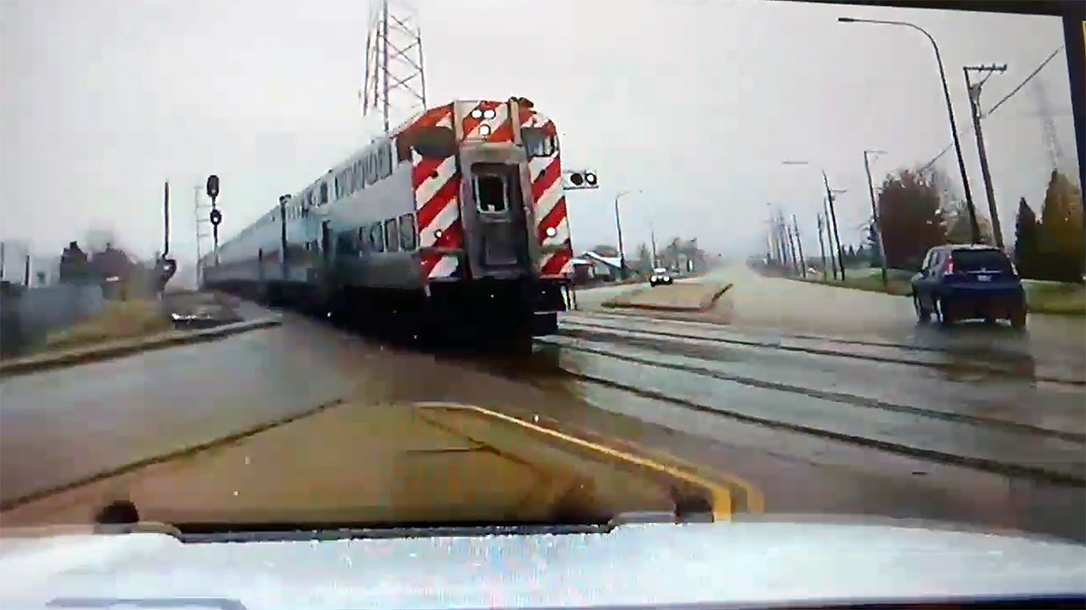 Officer Avoids Train Collision