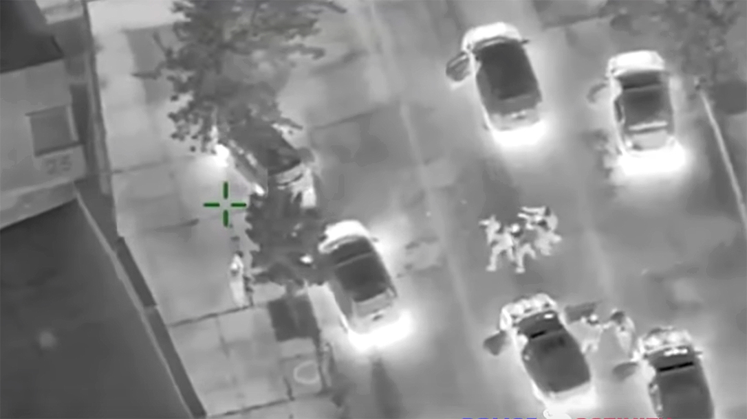 Baltimore City Police respond to armed suspect with overwhelming force.