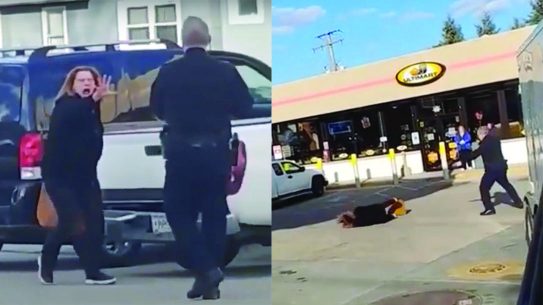 A woman attempts to perform an exorcism on a police officer.