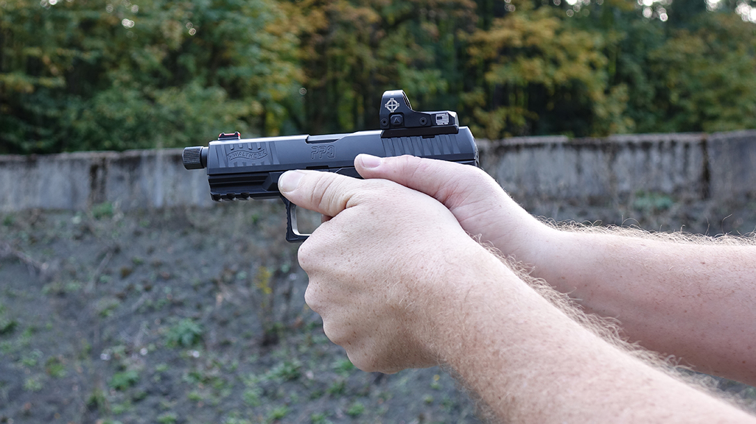 With a 4.6-inch barrel, the Q4 Tac performs with most any commercial defensive load.