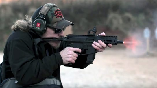 The Angstadt Arms MDP-9 deploys quickly and gets on target fast.