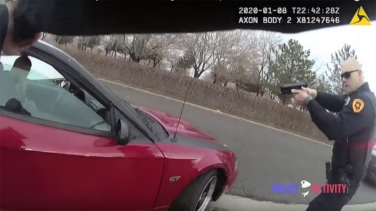 After ignoring multiple warnings, a suspect nearly ran over an officer before police shot him.
