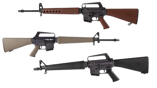 For the first time ever, Brownells is offering its popular throwback ARs available via its California Compliant Retro Rifles, bringing nostalgia out West.