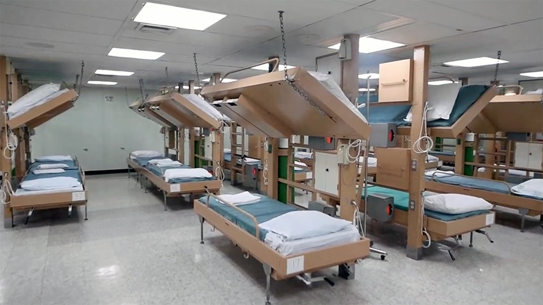Hundreds of beds aboard hospital ships Comfort and Mercy remain empty.