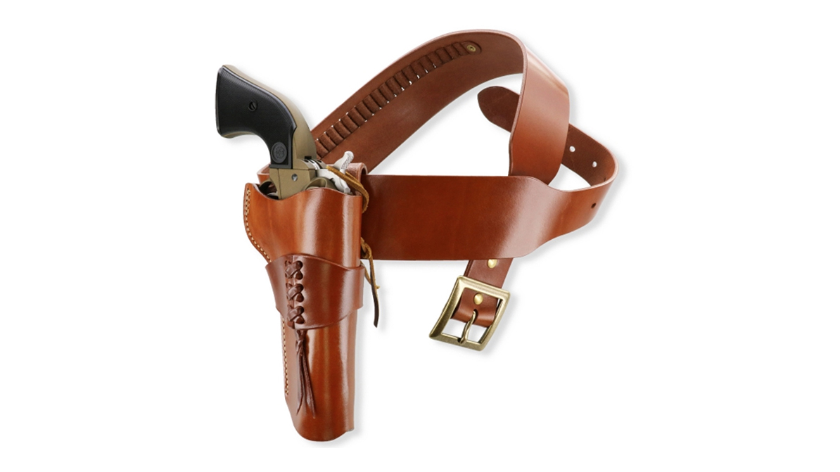 The Galco Ruger Wrangler holster brings the Old West alive.