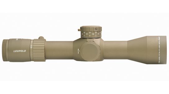 With a flat dark earth coating, the Leupold Mark 5HD 3.6-18x44 riflescope has been chosen to top the new Army M110 Squad Designated Marksman Rifle.